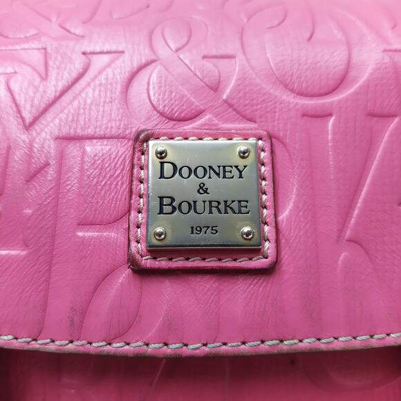 Dooney & Bourke Pink Leather DB Embossed Buckle Flap Crossbody Bag - Picture 3 of 16